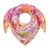CODELLO Damen Tuch Printed Square Silk Sun – Seidentuch mit Sonnen‑ & Ornament‑Print in Pink