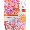 CODELLO Damen Tuch Printed Square Silk Sun – Seidentuch mit Sonnen‑ & Ornament‑Print in Pink