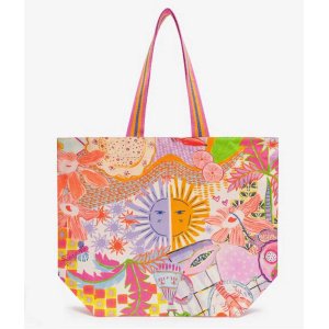 CODELLO Damen Shopper Sun Pattern Mix – im Sonnen‑ & Ornament‑Print in Pastell