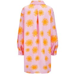 CODELLO Damen Beach Bluse Cotton Suns Allover 61B0029‑PIN1 – Pinke Strandbluse mit Sonnenprint