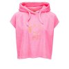 CODELLO Damen Hoodie Frottee Snoopy Beach 61B0014 – Pinker Beach Hoodie mit Snoopy‑Print