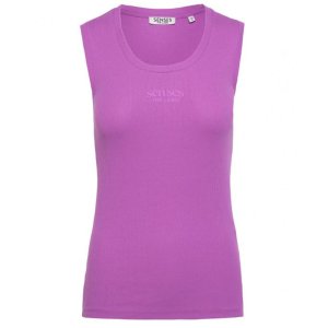SENSES The Label Damen Top SE2602‑3457‑31 – Ripp‑Top in Lila XL