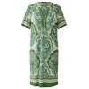 MISS LAGOTTE Damen Kleid Green Blue 97012‑0645 – Gemustertes Sommerkleid mit Ornament‑Print