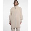 RINO & PELLE Damen Mantel Pilar 7002611 – Eleganter Faux‑Fur Mantel mit Strickdetails in Birch 36