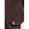 RINO & PELLE Damen Strickjacke Bento 5002612 – Kurzer Cardigan mit Reißverschluss in Coffee Roast