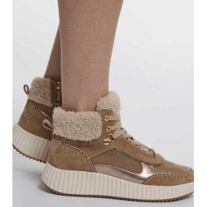RINO & PELLE Damen High Sneaker Grace 1002612 – Leder‑Mix Sneaker mit Teddy‑Detail