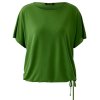 MISS LAGOTTE Damen T‑Shirt 97028 – Fließendes Shirt mit Tunnelzug