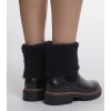 RINO & PELLE Damen Chelsea Boot Caleb 7502611 – Boot mit Strickschaft in Black Snake