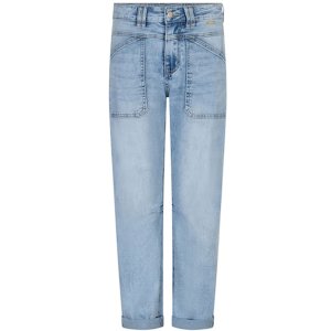 RED BUTTON Damen Jeans SRB4781 Casey Patchpockets – High Rise Slightly Loose Fit in Bleach