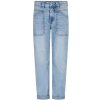 RED BUTTON Damen Jeans SRB4781 Casey Patchpockets – High Rise Slightly Loose Fit in Bleach