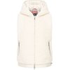 FRIEDA & FREDDIES Damen Fake Fur Weste 266508 – Teddyweste mit Kapuze in Off-White