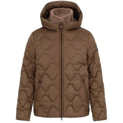 FRIEDA & FREDDIES Damen Jacke 266743 – Steppjacke mit Fake-Fur Cape in Beige/Braun