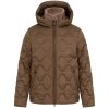 FRIEDA & FREDDIES Damen Jacke 266743 – Steppjacke mit Fake-Fur Cape in Beige/Braun