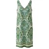 MISS LAGOTTE Damen Kleid 97010 – Sommerkleid mit Allover-Muster in Blau/Grün