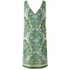MISS LAGOTTE Damen Kleid 97010 – Sommerkleid mit Allover-Muster in Blau/Grün