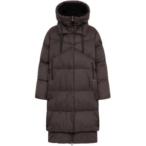 FRIEDA & FREDDIES Damen Thermolite Mantel – Steppmantel in Cocolat mit hohem Stehkragen