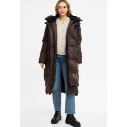 FRIEDA & FREDDIES Damen Thermolite Mantel – Steppmantel in Cocolat mit hohem Stehkragen