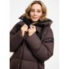 FRIEDA & FREDDIES Damen Thermolite Mantel – Steppmantel in Cocolat mit hohem Stehkragen