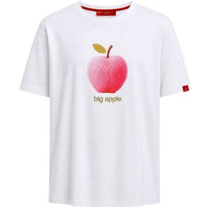 FRIEDA & FREDDIES Damen T‑Shirt 266211 – Shirt mit Apfel Print in Rosa