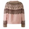 MISS LAGOTTE Damen Pullover 100729 – Strickpullover mit Muster in Rosa & Bordeaux