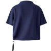 MISS LAGOTTE Damen T‑Shirt 95228 – Shirt mit Tunnelzug am Bund in Dunkelblau