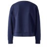 MISS LAGOTTE Damen Sweatshirt 99619 – Sweatshirt mit großem Rundhals in Dunkelblau
