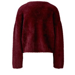 MISS LAGOTTE Damen Pullover 95303 – Flauschiger Strickpullover in Bramble Berry
