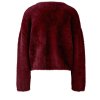 MISS LAGOTTE Damen Pullover 95303 – Flauschiger Strickpullover in Bramble Berry