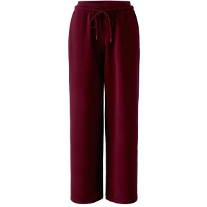 MISS LAGOTTE Damen Hose 99340 – Weite Hose mit Gummizug in Bramble Berry