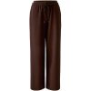 MISS LAGOTTE Damen Hose 99340 – Weite Hose mit Gummizug in Coffee Bean (Braun)