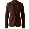 MISS LAGOTTE Damen Blazer 99642 – Blazer mit Reverskragen und Klapptaschen in Schwarz