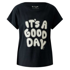 MISS LAGOTTE Damen T‑Shirt 99623 – Shirt mit Print „IT’S A GOOD DAY“ in Schwarz