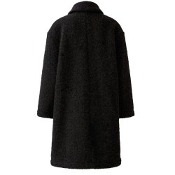 MISS LAGOTTE Damen Mantel 99637 – Wollmantel mit Kragen und Knopfleiste in Schwarz