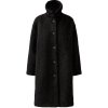 MISS LAGOTTE Damen Mantel 99637 – Wollmantel mit Kragen und Knopfleiste in Schwarz