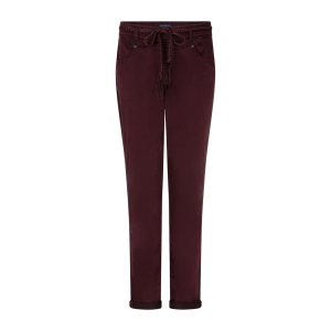 RED BUTTON Damen Hose SRB5023 Tessy Jog – Colour-Hose mit Tunnelzug in Burgundy