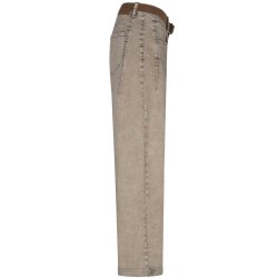 RED BUTTON Damen Hose SRB5156 Korine – Washed Twill Hose mit Gürtel in Truffle