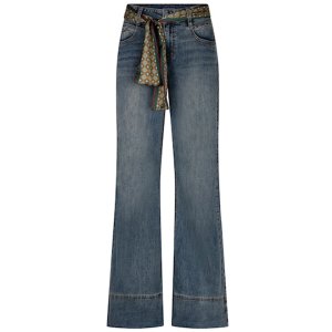 RED BUTTON Damen Hose SRB5096 Brielle – Vintage Jeans mit Scarf