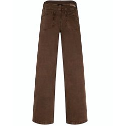 RED BUTTON Damen Hose SRB5080 Colette – Washed Twill Hose mit Gürtel in Coffee