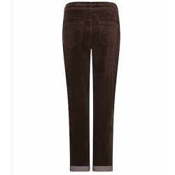 RED BUTTON Damen Hose SRB5163 Stella – Stretchige Samthose in Espresso