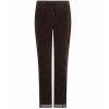 RED BUTTON Damen Hose SRB5163 Stella – Stretchige Samthose in Espresso