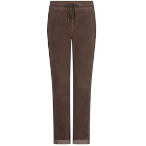 RED BUTTON Damen Hose SRB5163 Stella – Stretchige Samthose in Taupe