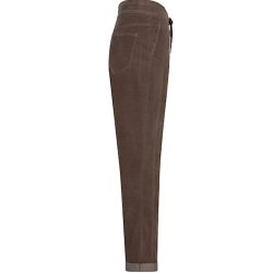 RED BUTTON Damen Hose SRB5163 Stella – Stretchige Samthose in Taupe