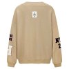 YIPPIE & HIPPIE Damen Sweatshirt W52‑522 – Oversize Sweater mit Statement‑Details in Taupe/Beige