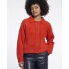 RINO & PELLE Damen Jacke Bubbly 5002611 – Weiche Teddyjacke mit Knopfleiste in Red