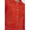 RINO & PELLE Damen Jacke Bubbly 5002611 – Weiche Teddyjacke mit Knopfleiste in Red