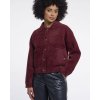 RINO & PELLE Damen Jacke Bubbly 5002611 – Boxy Teddyjacke mit Knopfleiste in Sangria