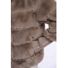 RINO & PELLE Damen Jacke Feline 7002611 – Weiche Faux‑Fur Jacke mit Strickbündchen in Mocha Latte