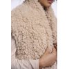 RINO & PELLE Damen Weste Freya 7002611 – Curly Faux‑Fur Weste in Oat