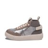 CRICKIT Damen Sneaker UMA – Stylischer High-Top Sneaker in Metallic-Look aus Leder mit elastischem Einsatz