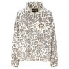 YIPPIE & HIPPIE Damen Strickjacke W52‑806 – Leo Jacke mit Reißverschluss und Patch in Beige/Taupe